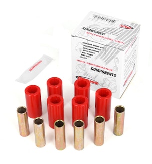 Rugged Ridge 18364.01 Leaf Spring Bushing Kit, Front or Rear, Red