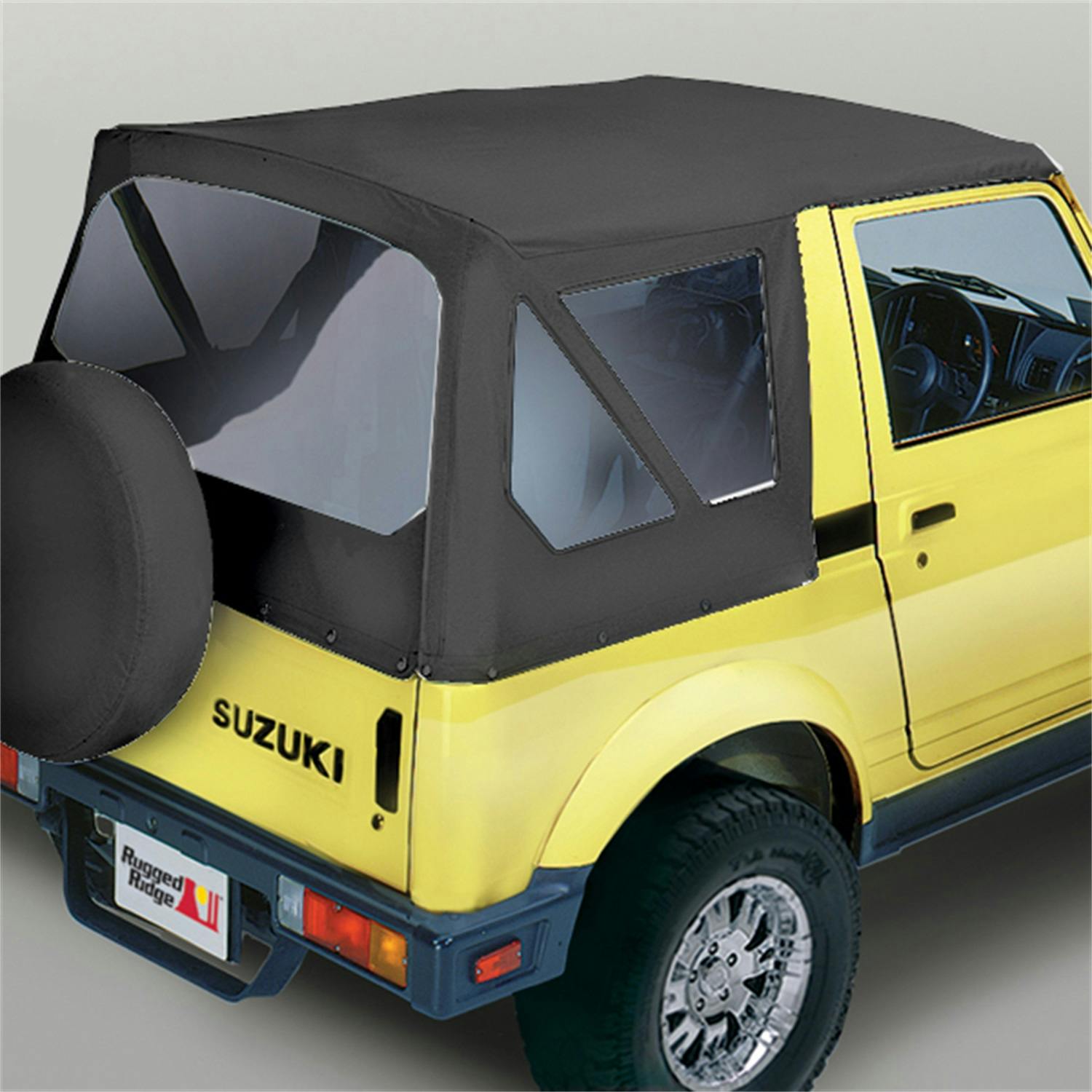 Rugged Ridge 53701.15 Soft Top, Black Denim, Clear Windows