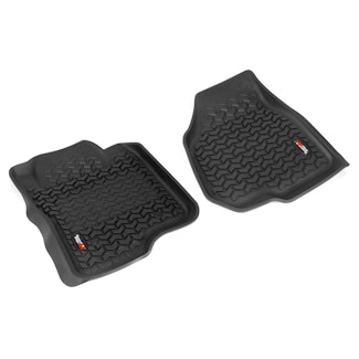 Rugged Ridge 82902.30 Floor Liners; Front; Black; 12-16 Ford F-250/F-350 Reg/Ext/SuperCrew
