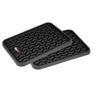 Rugged Ridge 82950.01 Floor Liners; Rear; Black; Pair; Universal