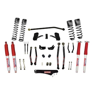Skyjacker JK40LKLT-SX-H 4 Inch Dual Rate Long Travel Long Arm Suspension Lift Kit/Hydro 7000 Shocks
