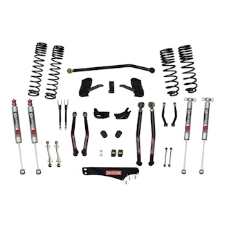 Skyjacker JK40LKLT-SX-M 4 Inch Dual Rate Long Travel Long Arm Suspension Lift Kit/M95 Monotube Shocks