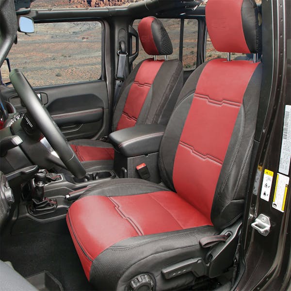 Smittybilt 577130 Smittybilt Neoprene Seat Cover Set Front/Rear - Red Gen 2