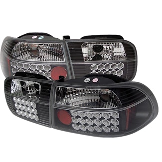 Spyder Auto 5004727 (Spyder) Honda Civic 92-95 3DR LED Tail Lights-Black