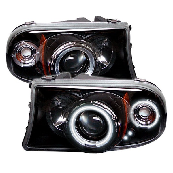 Spyder Auto 5009807 (Spyder) Dodge Dakota 97-04/Durango 98-03 1PC Projector Headlights-CCFL Halo-LED