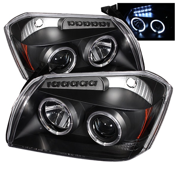 Spyder Auto 5009876 (Spyder) Dodge Magnum 05-07 Projector Headlights-LED Halo-LED ( Replaceable LEDs