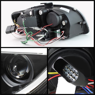 Spyder Auto 5071842 (Spyder) Audi A4 06-08 Projector Headlights-Halogen Model Only ( Not Compatible