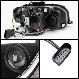 Spyder Auto 5071934 (Spyder) Audi A3 06-08 Projector Headlights-Halogen Model Only ( Not Compatible