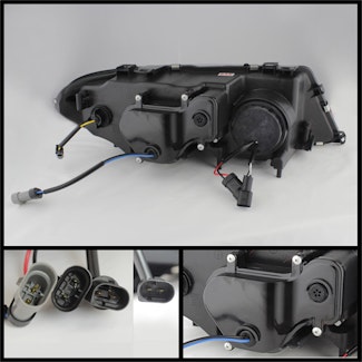 Spyder Auto 5073761 (Spyder) BMW E46 3-Series 04-06 2 DR Projector Headlight-Halogen Model Only ( No