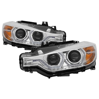 Spyder Auto 5084354 (Spyder) BMW F30 3 Series 2012-2014 4DR Projector Headlights-LED DRL-Chrome