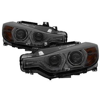 Spyder Auto 5084361 (Spyder) BMW F30 3 Series 2012-2014 4DR Projector Headlights-LED DRL-Smoke
