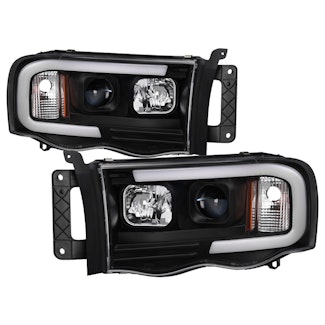 Spyder Auto 5084606 (Spyder) Dodge Ram 1500 02-05/Ram 2500/3500 03-05 Light Bar Projector Headlights
