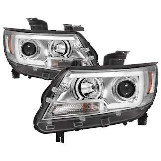 Spyder Auto 5085276 (Spyder) Chevy Colorado 15-17 Projector Headlights-Light Bar LED-Chrome