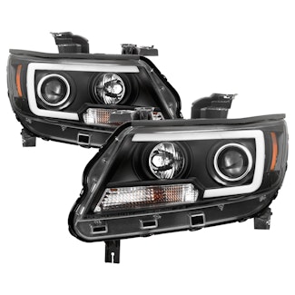 Spyder Auto 5085283 (Spyder) Chevy Colorado 15-17 Projector Headlights-Light Bar LED-Black