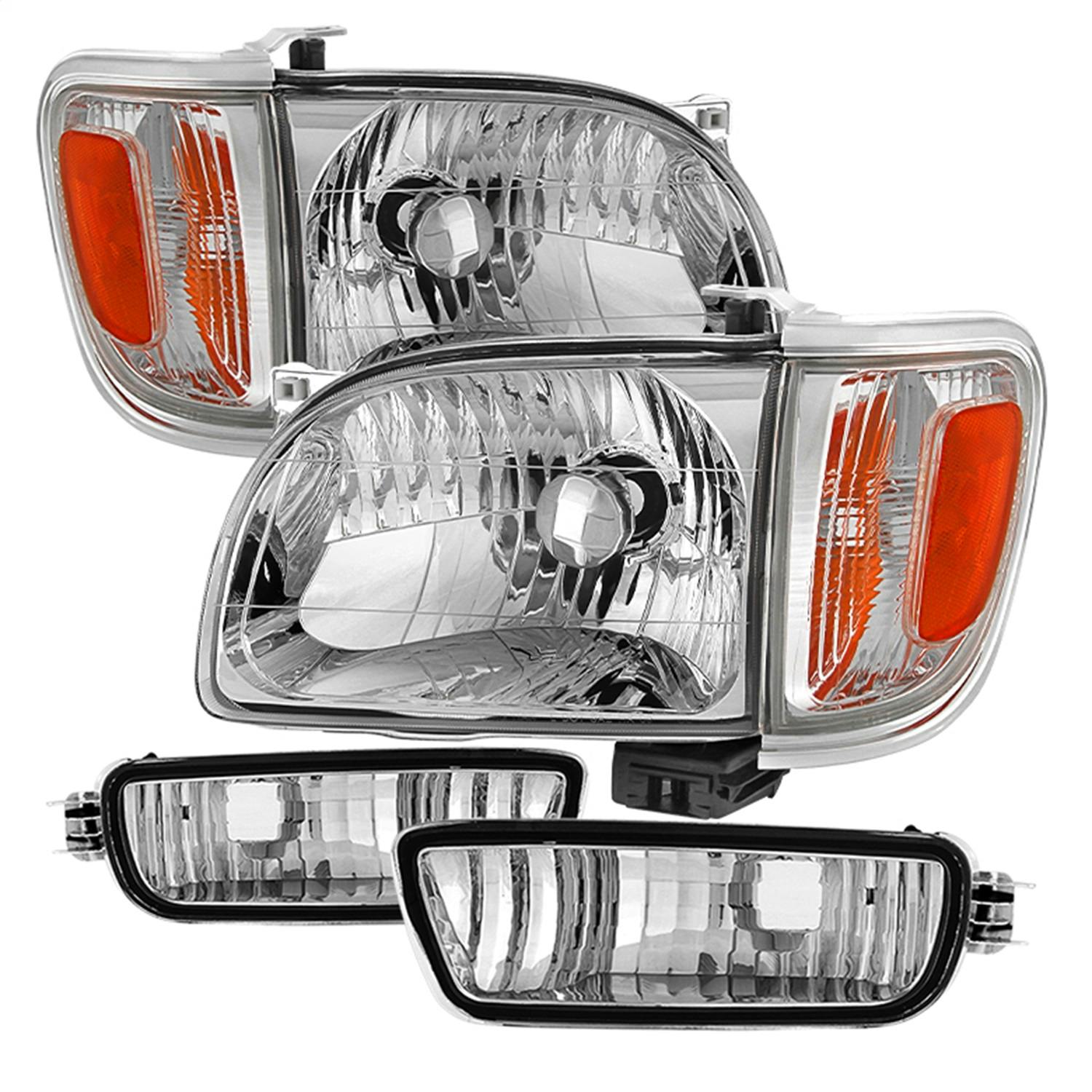 Spyder Auto 9027468 ( OE ) Toyota Tacoma 01-04 Crystal Headlights W/Amber  Corner/Side Marker Lights