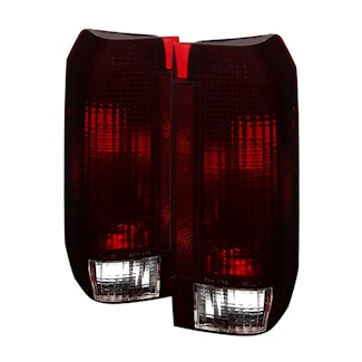 Spyder Auto 9030567 ( xTune ) Ford Bronco F150 F250 F350 F450 92-96 OE Style Tail Lights-Red Smoked