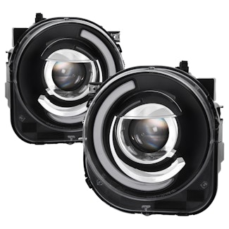 Spyder Auto 9039720 ( xTune ) Jeep Renegade 2015-2017 Projector Headlights-Light Bar DRL-Black