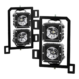 Spyder Auto 9045424 ( Spyder ) Dodge Ram 2013-2018 1500 Only Full LED Fog Lights W/Bracket and Unive