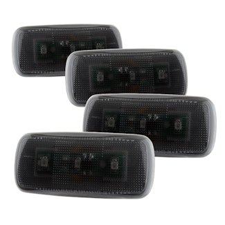 Spyder Auto 9924781 ( xTune ) Dodge Ram 10-14 Dually 2 Red LED+2 Amber LED Fender Lights 4pcs-Smoke
