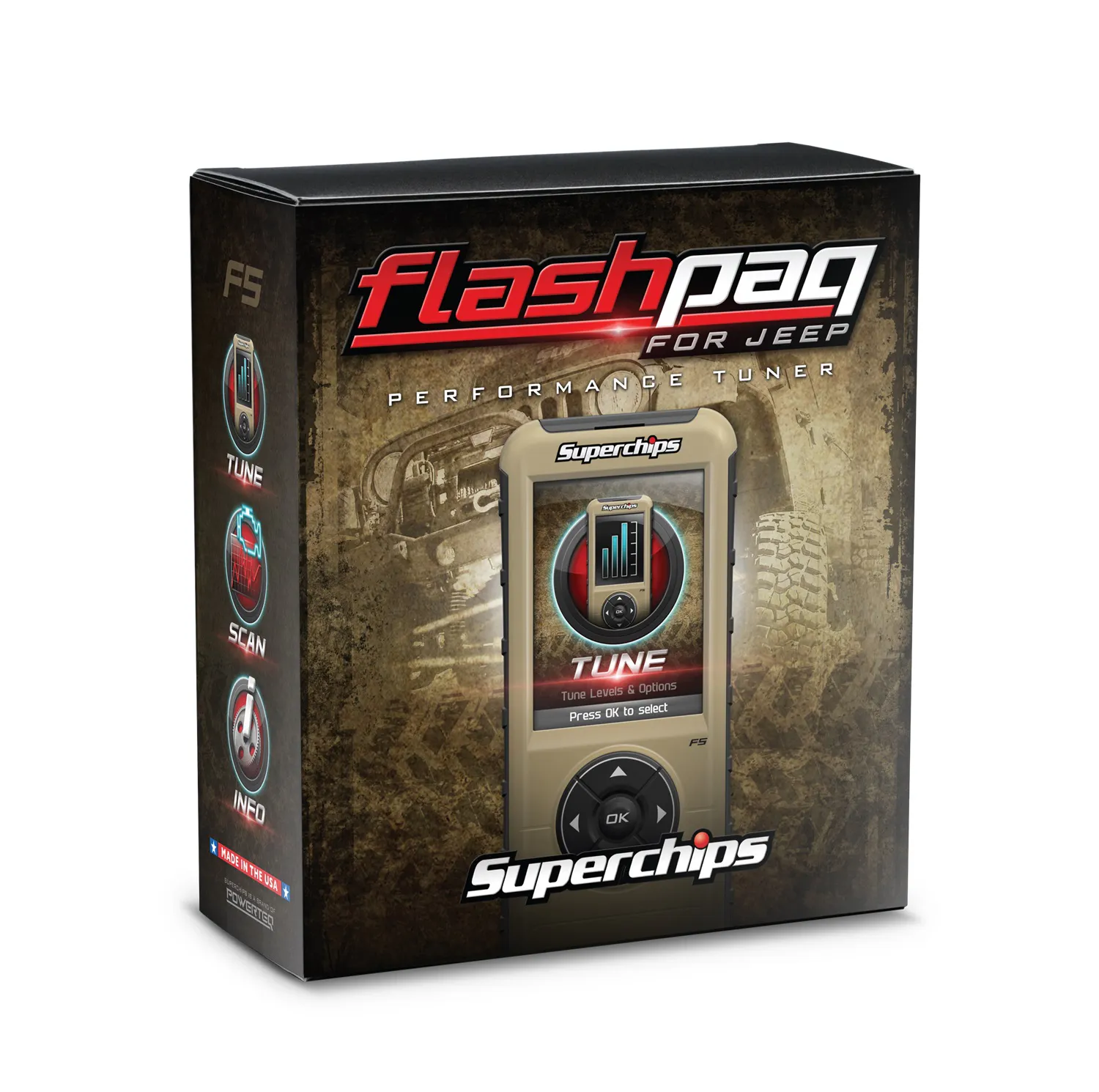 Superchips 3874 Superchips F5 Flashpaq for 98-14 Jeep