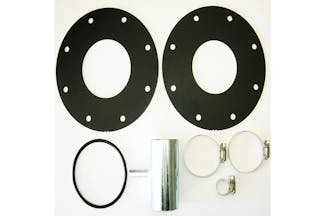 TITAN Fuel Tanks 0101310 LB7 Kit for Spare Tire System Two Heavy Duty Hose Clamp & One Double-Tee Adapter