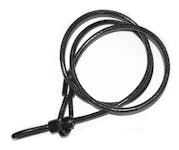 Tuffy Security 879-375-072-01 72in. LONG; 3/8in. COATED CABLE; 2-HOOPS; BLACK 4/box; 4 box/carton