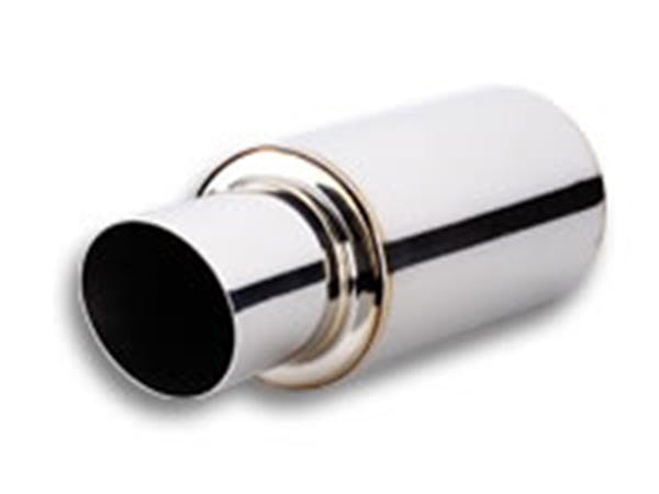 Vibrant Performance 1061 TPV TURBO Muffler w/ 4" Round Angle Cut Tip (3" inlet - 17" long)