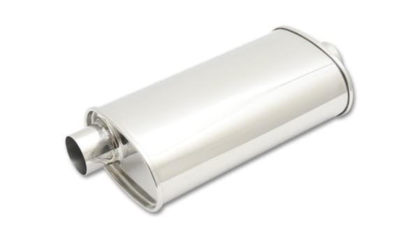 Vibrant Performance 1105 Oval Muffler, 2.25" inlet/outlet (Offset-Center)
