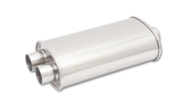 Vibrant Performance 1110 Oval Muffler, 2.5" inlet (Center In - Dual Out)