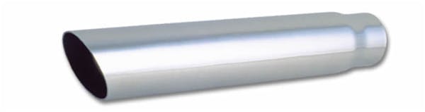 Vibrant Performance 1551 3" Round Stainless Steel Tip (Single Wall, Angle Cut) - 2.5" inlet, 18" Long