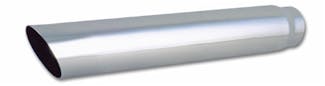 Vibrant Performance 1555 4" Round Stainless Steel Tip (Single Wall, Angle Cut) - 2.5" inlet, 20" Long