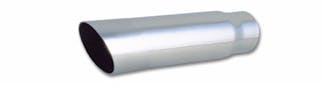 Vibrant Performance 1561 3.5" Round Stainless Steel Tip (Single Wall, Angle Cut) - 3" inlet, 11" Long