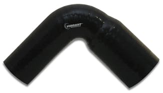 Vibrant Performance 2783 4 Ply 90 Degree Reducer Elbow, 2.75" ID x 3" ID x 3.5" Leg Length - Black