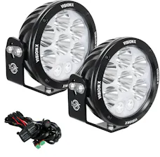 Vision X 1236216 Pair 6.7" Cannon Adventure Halo 8 LED Light Mixed Beam with Harness