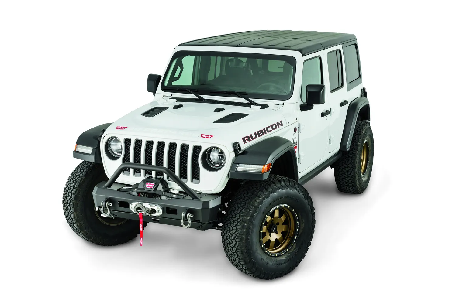 WARN 101330 ELITE STUBBY FRONT BUMPER JEEP JL / JT WITH GRILLE GUARD
