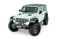 WARN 101330 Winch Ready Elite Series Front Stubby Bumper With Tubular Grille Guard