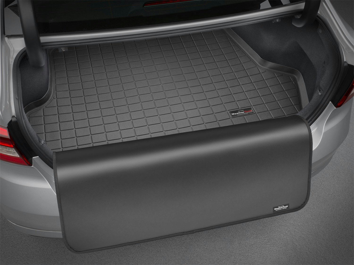 WeatherTech Cargo Trunk Liner with Bumper Protector for Porsche(R) Cayenne(R) Black (40487SK) - 1