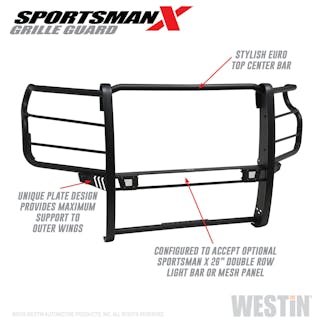 Westin Automotive 40-33995 Sportsman X Grille Guard, Textured Black
