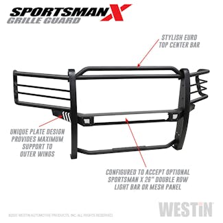 Westin Automotive 40-34025 Sportsman X Grille Guard, Textured Black