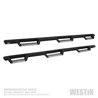 Westin Automotive 56-5347152 HDX Stainless Drop Wheel-to-Wheel Nerf Step Bars Textured Black