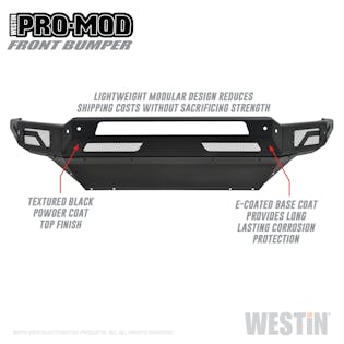 Westin Automotive 58-41025 Pro-Mod Front Bumper Textured Black