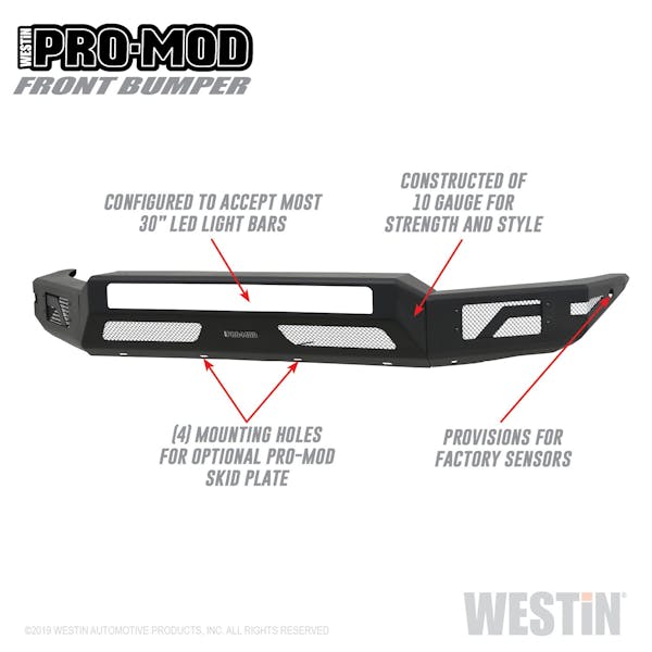 Westin Automotive 58-41045 Pro-Mod Front Bumper Textured Black