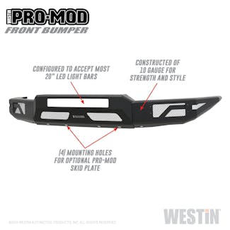 Westin Automotive 58-41055 Pro-Mod Front Bumper Westin Automotive 58-41055 Pro-Mod Front Bumper