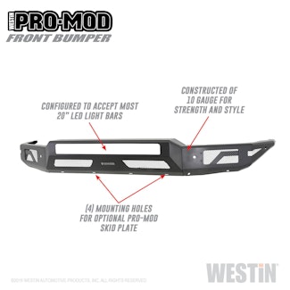Westin Automotive 58-41165 Pro-Mod Front Bumper Textured Black