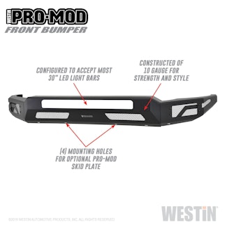 Westin Automotive 58-41205 Pro-Mod Front Bumper Textured Black