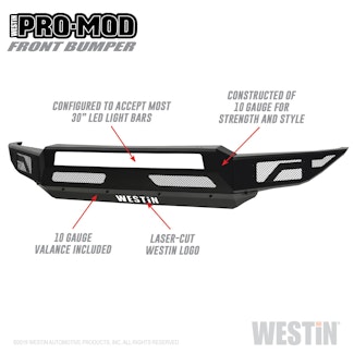 Westin Automotive 58-41215 Pro-Mod Front Bumper Textured Black