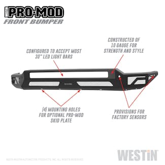 Westin Automotive 58-41225 Pro-Mod Front Bumper Textured Black