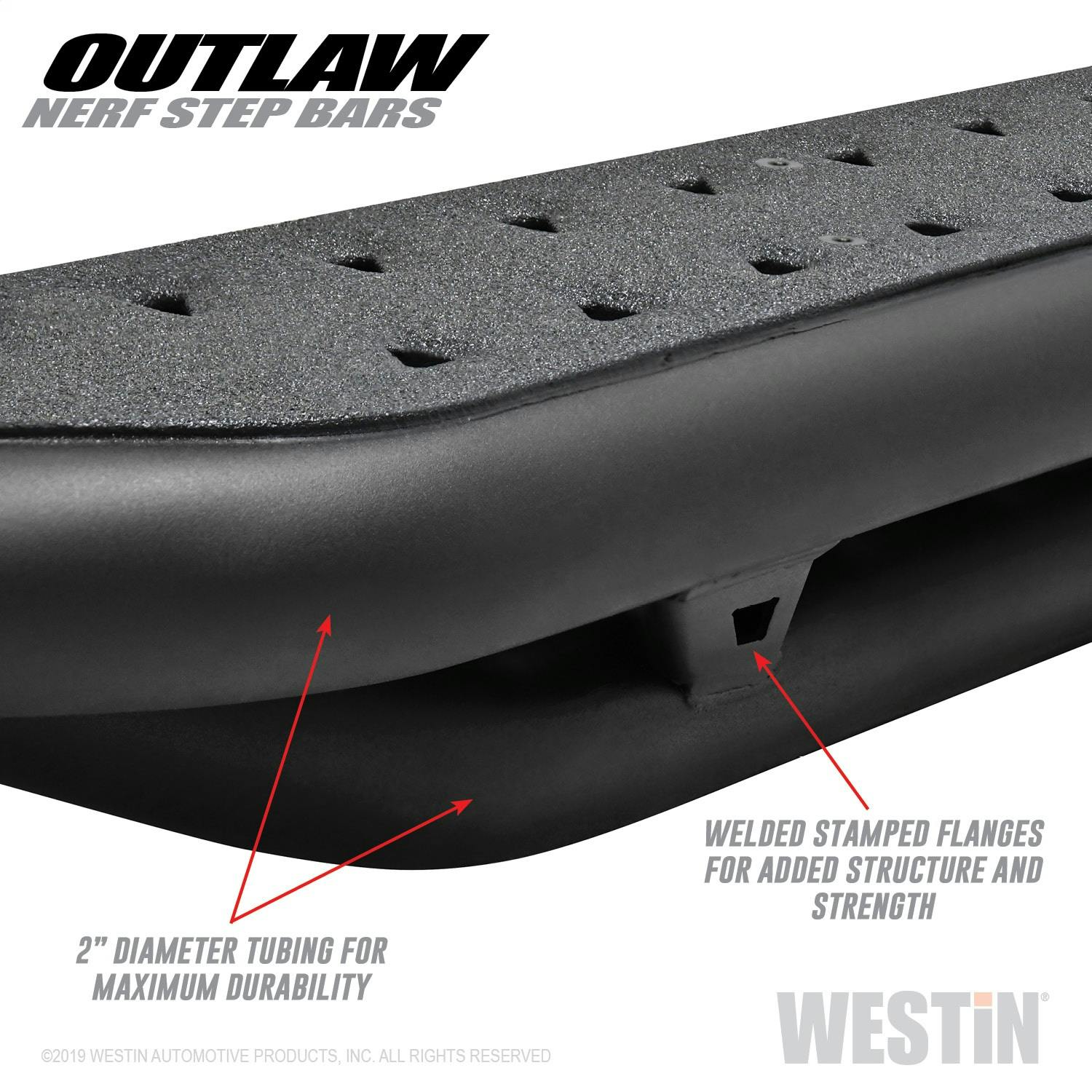Nerf Bar Westin 58-53725 Outlaw Nerfステップバー Westin 58-53725 Outlaw Nerf Step Bars Westin Automotive 58-53725 Outlaw Nerf Step Bars Textured Black