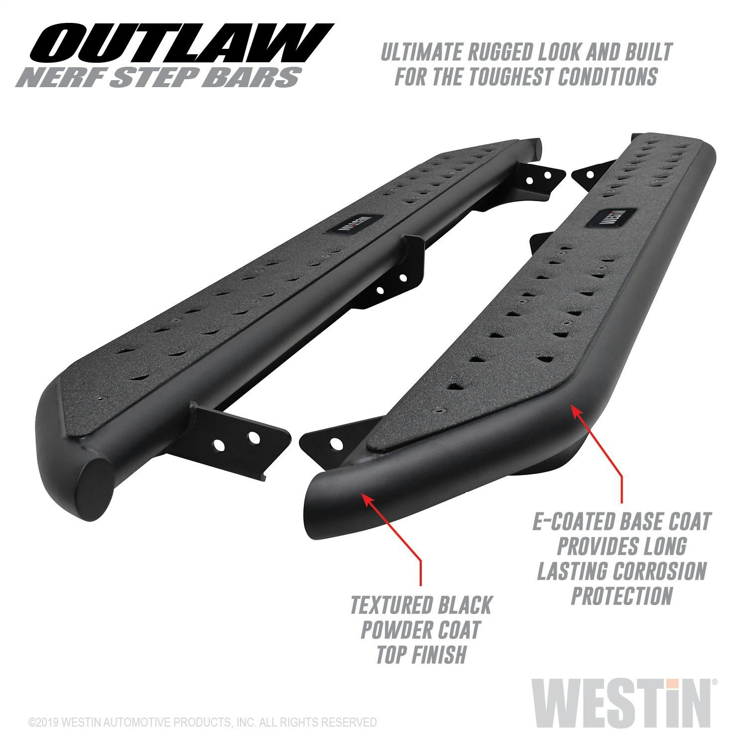Westin Automotive 58-53835 Outlaw Nerf Step Bars Textured Black