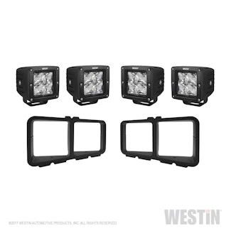 Westin Automotive 58-9915 Outlaw Bumper Light Kit Square Textured Black